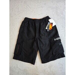 NWT Vintage Y2K World Industries Skateboards Board Shorts Black Cargo Pockets S